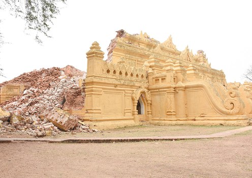 ငလျင်ကြောင့် အင်းဝရှေးဟောင်းအဆောက်အအုံ သုံးပုံနှစ်ပုံခန့်ပျက်စီး