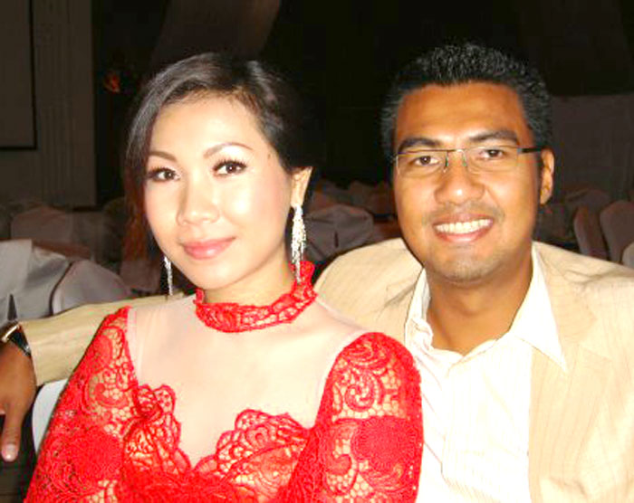 Pol Pisey and her husband So Khanpanha Rith. Photo from Pol Pisey facebook