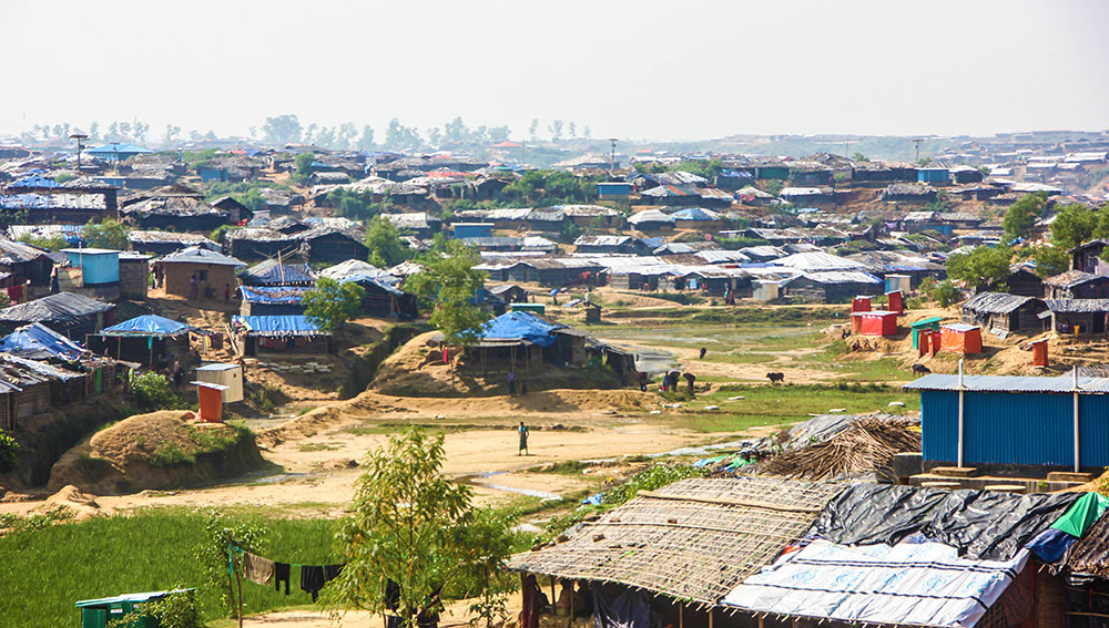 A view of the sprawling Kutupalong camp in Ukhiya upazila of Cox's Bazar, Bangladesh, Oct. 29, 2017. Photo: Rohit Wadhwaney/BenarNews