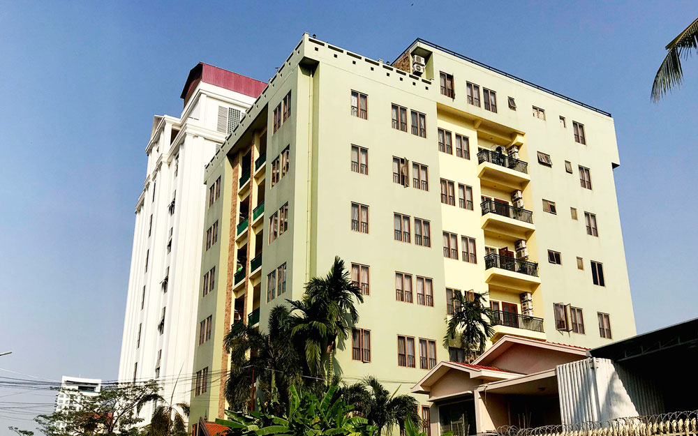Apartment complex owned by the Praing family in Phnom Penh. (Photo: RFA)