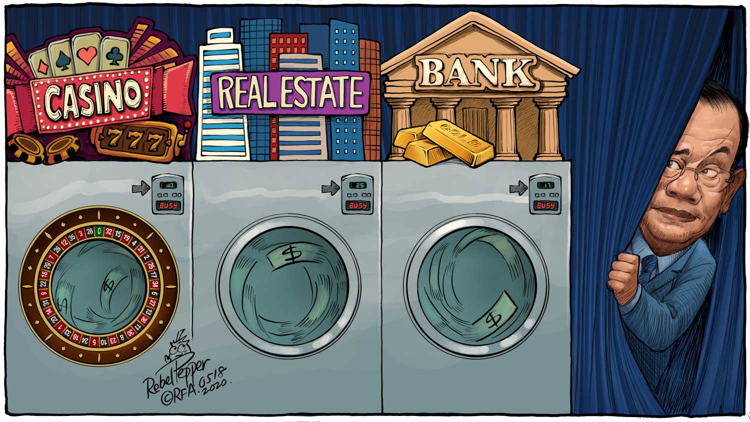 hunsen-laundering-money