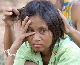 little cambodia girl bath 