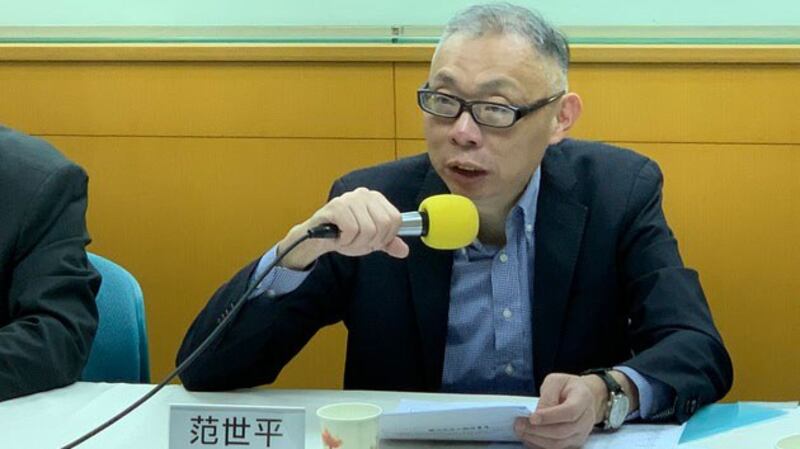台湾师范大学政治学系教授范世平称，林郑见过习近平更强硬。(记者 黄春梅摄)