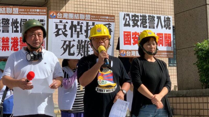 台联文宣部主任潘厚勋称港警泯灭人性。(记者 黄春梅摄)