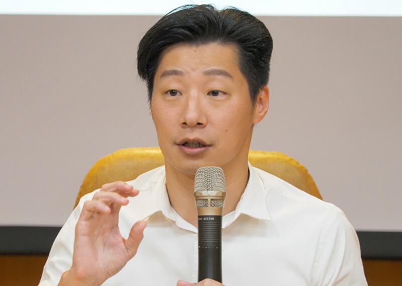 2020年7月9日,立委林昶佐:台灣應取代曼谷的人道轉介地位。(鍾廣政 攝)