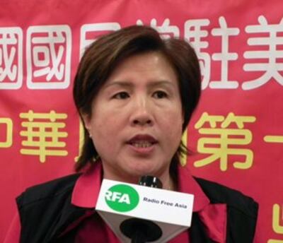 图片：国民党洛华分部常委何家燕称成立后援会是为了表达自己心声。(记者萧融摄)