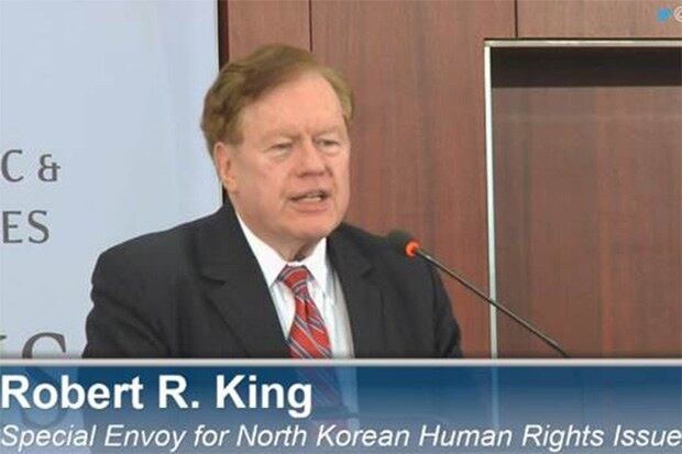 미국 전략국제문제연구소(CSIS)에서 2일 열린 토론회에 참석해 발언하고 있는 국무부 로버트 킹 북한인권 특사.