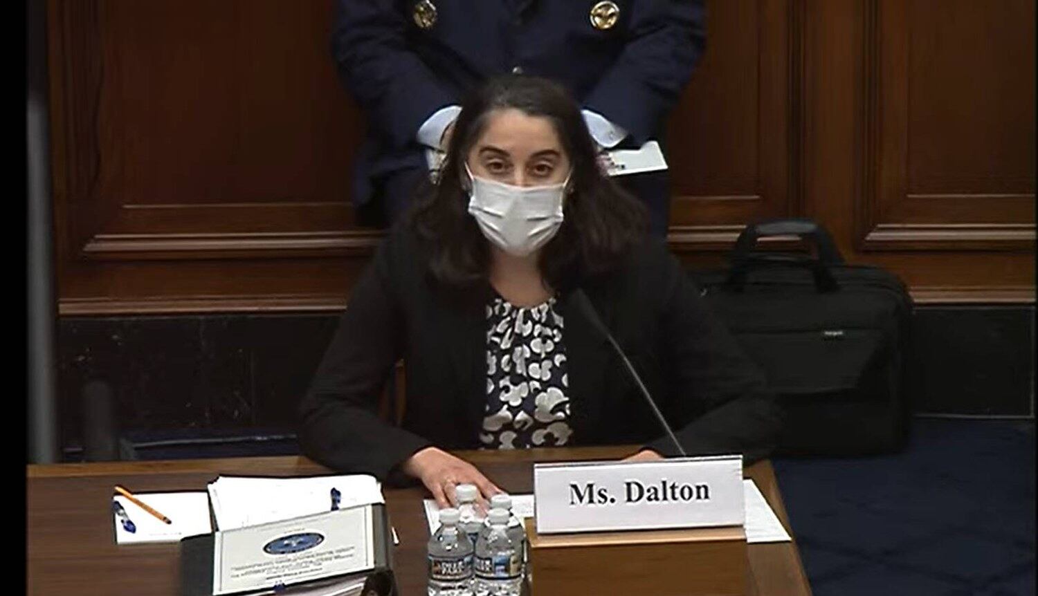 미국의 멜리사 달톤(Melissa Dalton) 국방부 전략∙기획∙역량 담당 차관보 대행이 21일 하원군사위원회 산하 전략병력 소위원회가 주최한 청문회에서 발언하고 있다