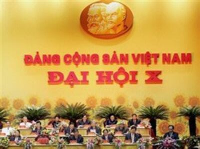 Đại hội đảng CSVN lần X tại Hà Nội. AFP PHOTO.