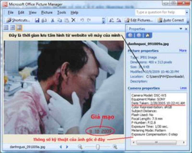 Giải mã bức ảnh dùng để vu khống Nhà văn Trần Khải Thanh Thủy. Nguồn: pvhai.blogspot.com.