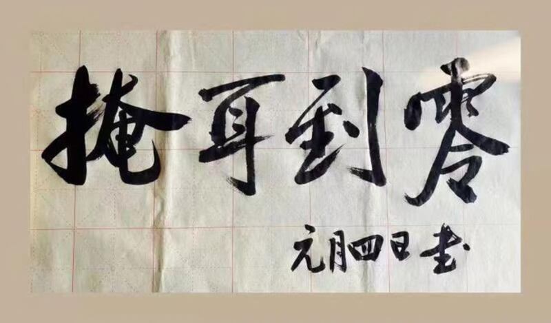 网民用“掩耳盗零”四个嘲讽西安政府的清零政策。（网络图片）
