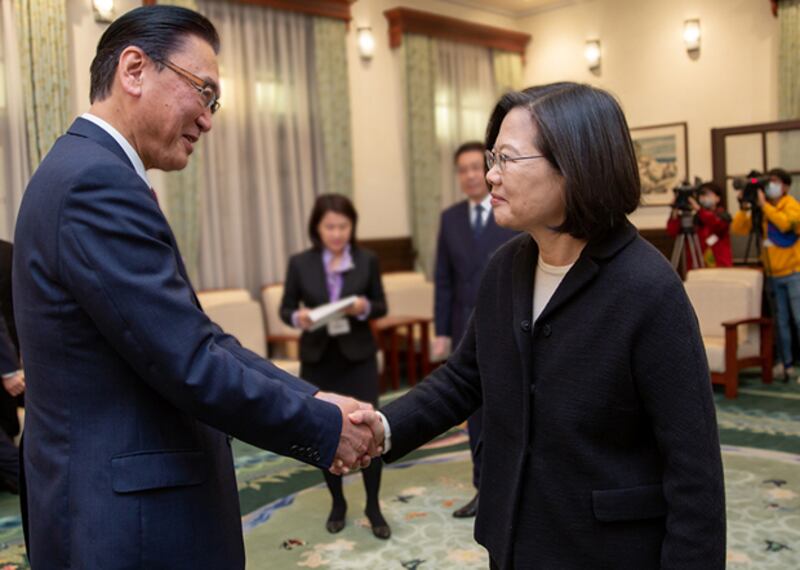2020年1月17日,總統蔡英文:希望加強美日全面合作夥伴關係。(總統府提供)