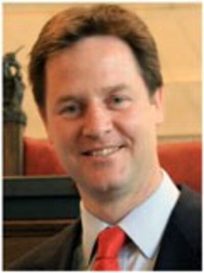 Ông Nick Clegg lãnh đạo đảng Dân Chủ Cấp Tiến . Photo courtesy Wikipedia