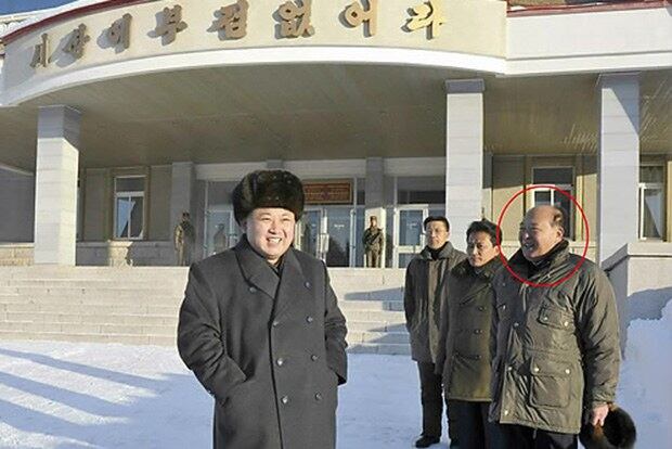 행정구역상 백두산 일대를 포괄하고 있는 북한의 양강도 당 책임비서 리상원 (붉은 원). 