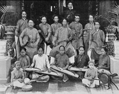 Ban nhạc đàn ca tài tử những năm 1900. Ảnh tư liệu