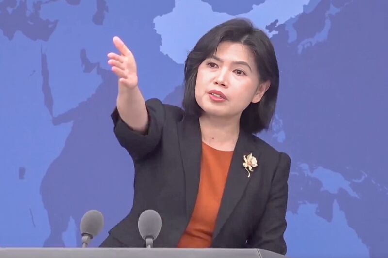 國台辦發言人朱鳳蓮指,只要不從事違法犯罪活動,就不必對「懲獨22條」有顧慮。(中國網直播截圖)