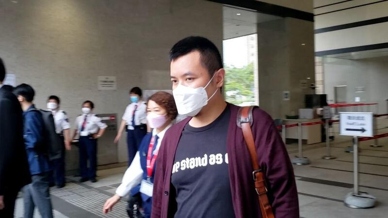 「612人道支援基金」秘書、社會民主連線成員施城威亦是被告之一。（余法攝）