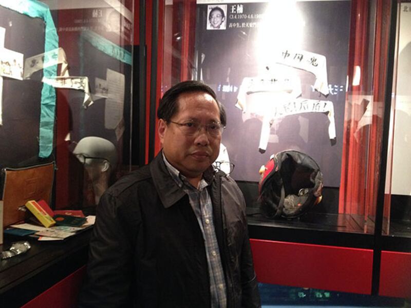 2015年4月4日，支聯會主席何俊仁認為，“六四紀念館”象徵香港人利用自由的空間，保存歷史真相。 (任吉攝)