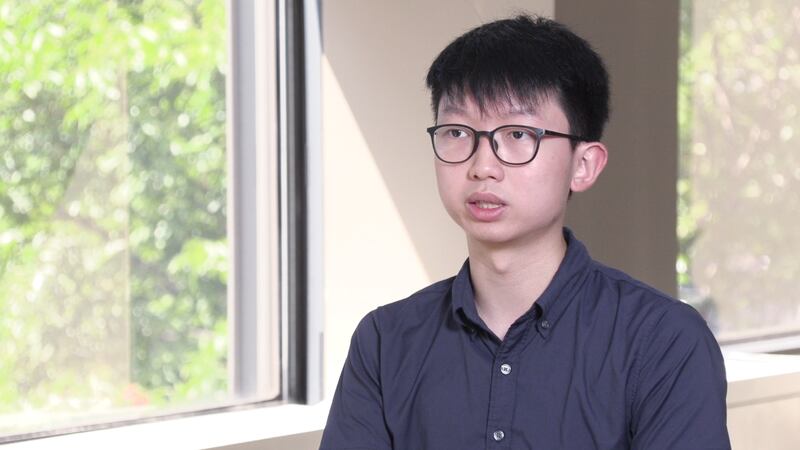 張崑陽:我們令到習近平頭痛證明我們有能力,我們有爭取民主自由的決心。(Drew Kennedy 攝)