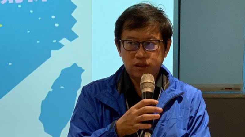 台湾民主实验室研究员宋承恩称国民党揣摩北京上意。(记者 黄春梅摄)