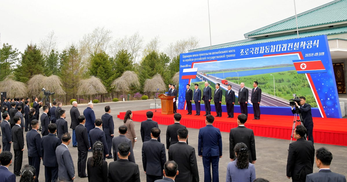 Satellite imagery shows new North Korea-Russia bridge nearing completion Satellite imagery shows new North Korea-Russia bridge nearing completion