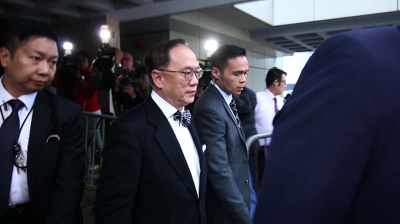 香港前行政长官曾荫权涉贪案在高等法院正式开庭审理。(记者陈槃)