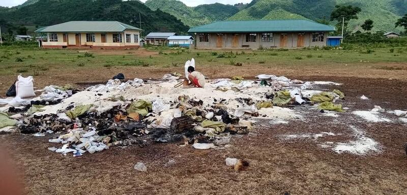 kayah-refugee-supply-destroy