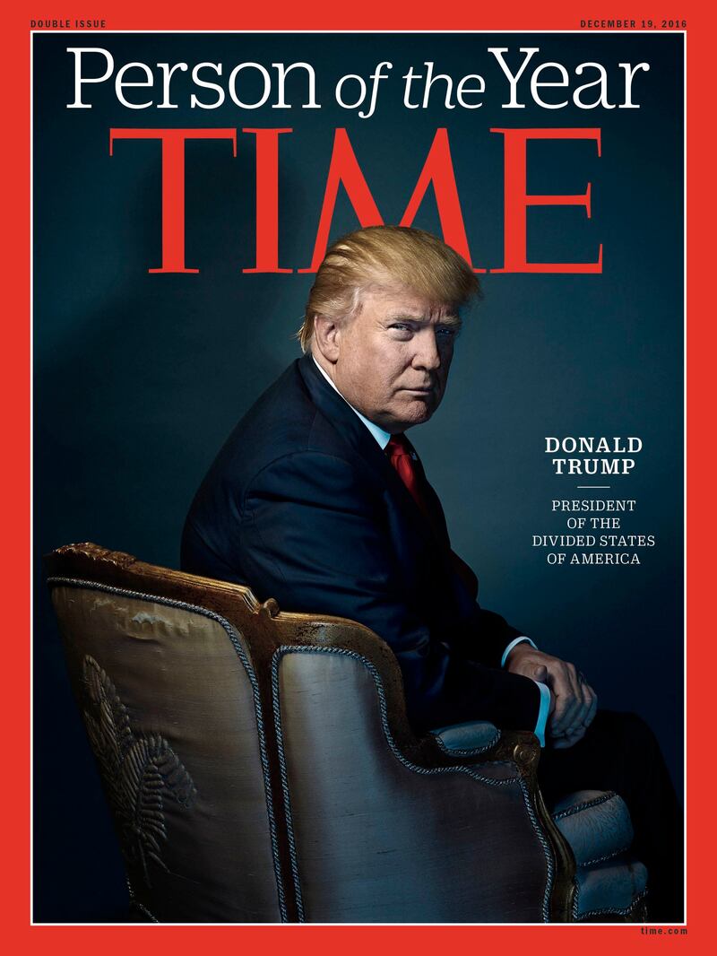 Tạp chí Time đã bầu chọn Tổng thống Đắc cử Mỹ Donald Trump là Nhân vật của năm hôm 07/12/2016.