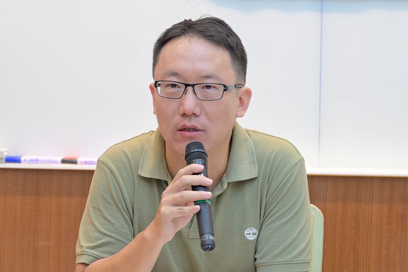 聲援富察連署工作小組代表王家軒希望，台北市長蔣萬安趁雙城論壇向中方要求保障富察應有權益。（鍾廣政攝）