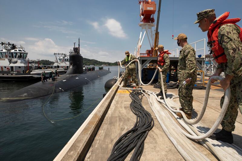 The submarine USS Connecticut pictured in a file photo at Yokosuka, Japan, July 31, 2021. Credit: U.S. Navy