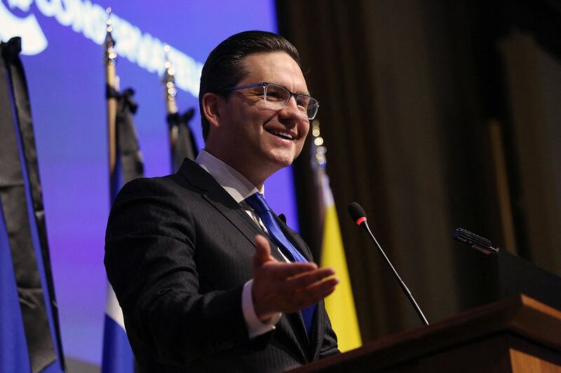 加拿大保守党党魁博励治(Pierre Poilievre)。(法新社资料图片)