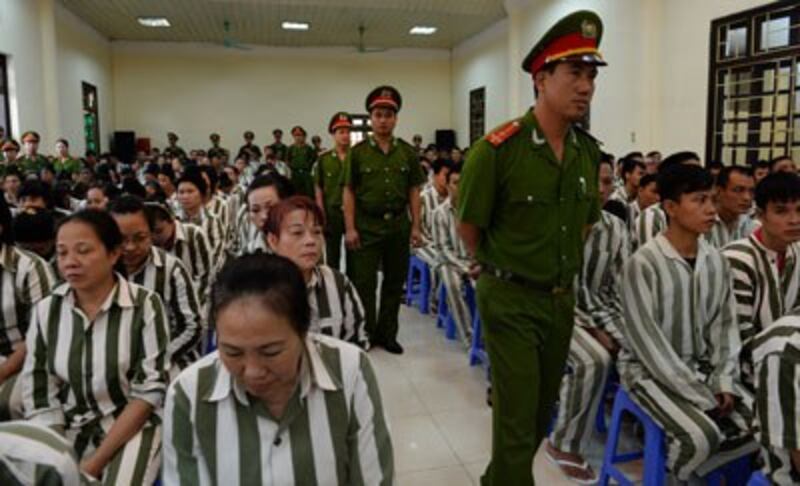 Ảnh minh họa chụp tại một nhà tù ở ngoại thành Hà Nội trước đây. AFP PHOTO.