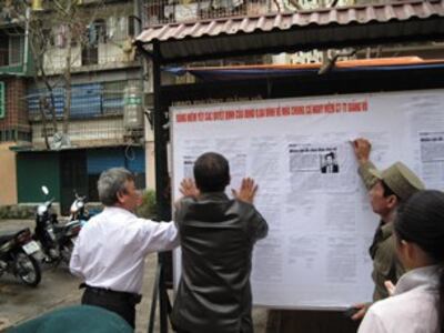 Bảng niêm yết các quyết định của UBND