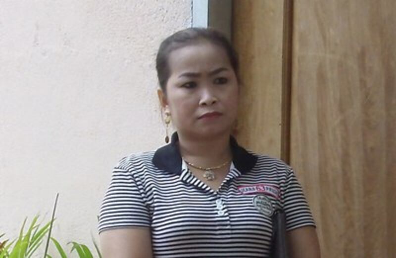 Wife of An Bunheng and fellow suspect 'Vy,' in an undated photo. Credit: RFA