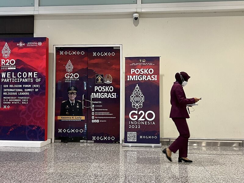 G20与会者每天都需要进行新冠检测才能入场 (记者唐家婕 摄)