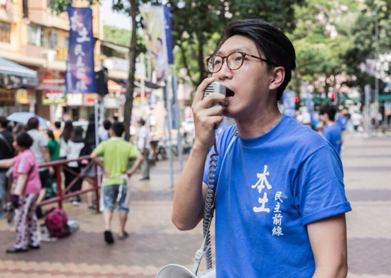 2017年初，本土民主前線前發言人梁天琦參加立法會新界東補選，獲逾6.6萬票，成功將本土理念注入香港政治舞台。（梁天琦個人專頁圖片）