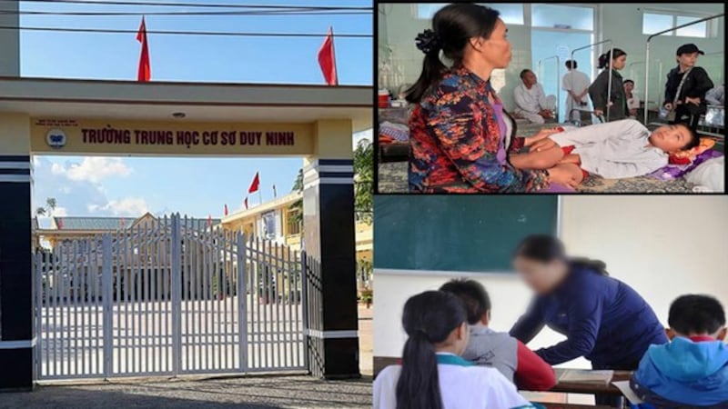 Trường Duy Ninh, giáo viên chủ nhiệm và em học sinh bị tát.