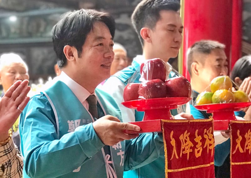 2019年11月20日，民進黨副總統候選人賴清德︰國民黨總統候選人韓國瑜韓國瑜推動的統一，是要消滅中華民國。（民進黨提供）