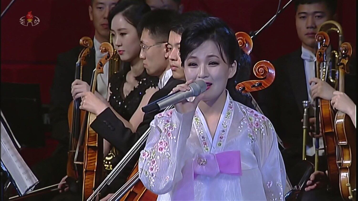 국무위원회 연주단 공연 모습.
