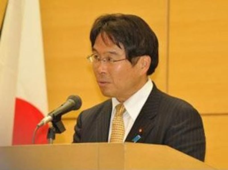 图片: 日本国家公安委员长松原仁。 (记者南洲提供)