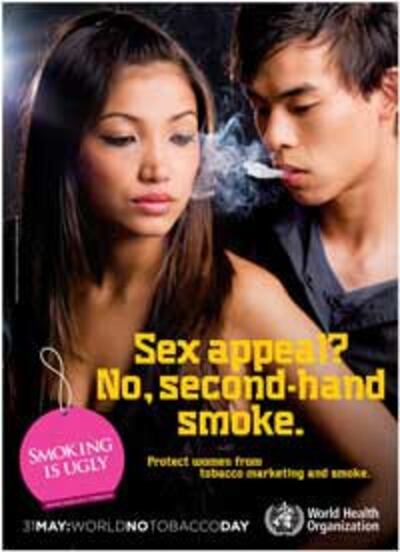 Poster cổ động cho Ngày Thế giới không thuốc lá của WHO. Photo courtesy of who.int