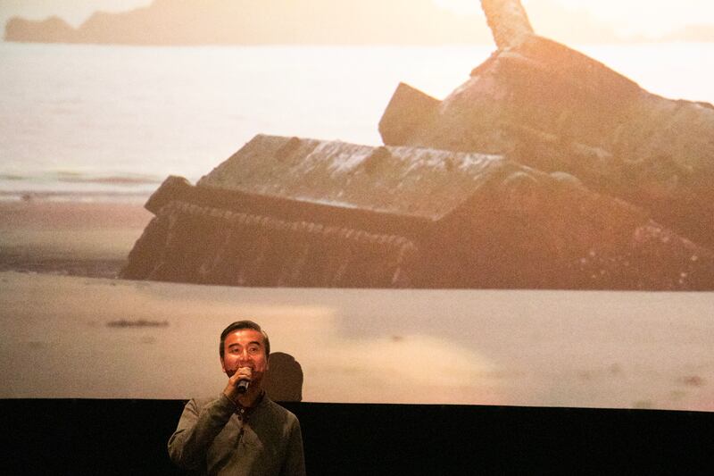 疫情間，江松長從美國回到台灣定居，並進行《金門》的拍攝。（李子俊攝）