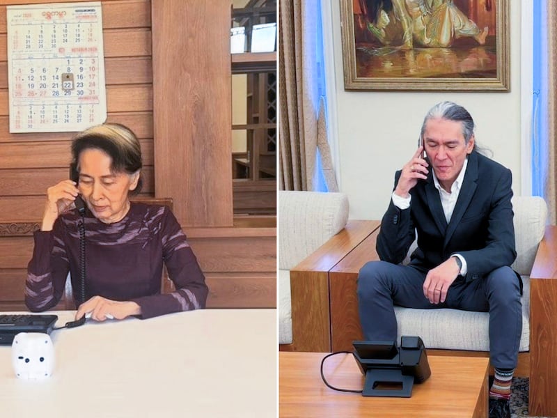 Aung San Suu Kyi phone call is ‘political calculation’ by military-backed government