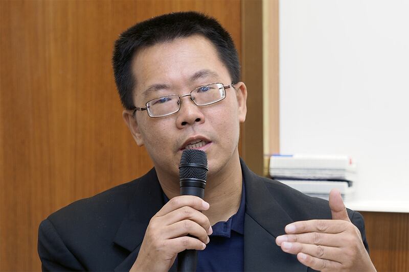 2020年1月20日,旅美中國人權律師滕彪︰中國迫害人權行為,正向全世界輸出。(鍾廣政 攝)