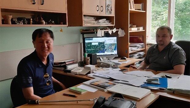 러시아연방 극동대학교 뽀뽀프 박물관당과 조병현 박사 (2019.08.01)