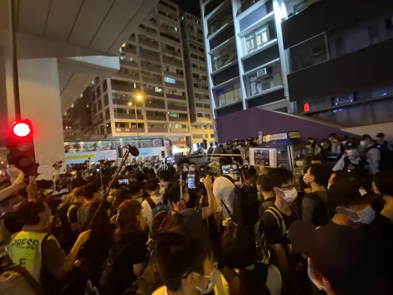太子站成為全港焦點。（李智智 攝）