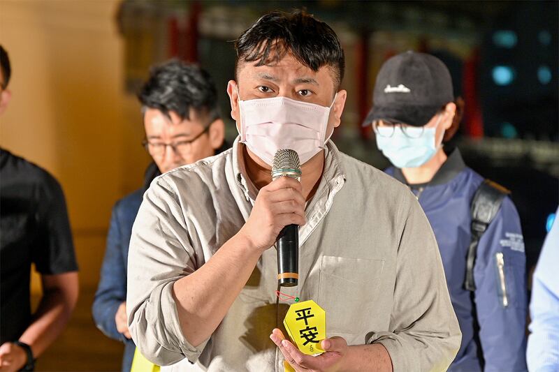 2021年2月8日，民進黨立委洪申翰：台灣一定要站出來為人權被打壓的人發聲。（鍾廣政 攝）