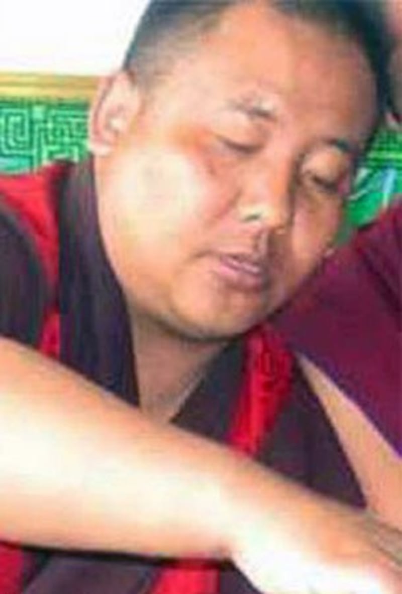 图片:12月3日被捕的青海省海南州共和县千卜录寺僧人益西桑布。(受访人提供)