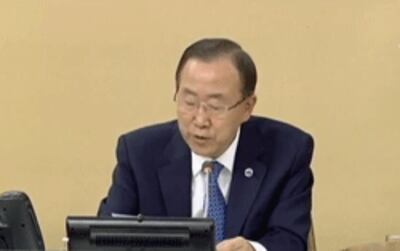 Tổng thư ký Liên Hiệp Quốc Ban Ki-Moon, ngày 17 tháng 9, 2013 - Screen caption