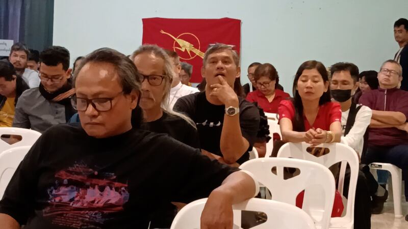 ၂၀၂၄ ခုနှစ် မတ်လ ၁၆ ရက်နေ့တွင် ၃၆ နှစ်ပြည့် တံတားနီနေ့အခမ်းအနားအား ဗမာနိုင်ငံလုံးဆိုင်ရာ ကျောင်းသားသမဂ္ဂများအဖွဲ့ချုပ် (ဗကသ) ကျောင်းသားဟောင်းများမှဦးဆောင်ပြီး မြန်မာ-ထိုင်း နယ်စပ်တစ်နေရာတွင် ကျင်းပခဲ့စဉ်။ (Photo : RFA)